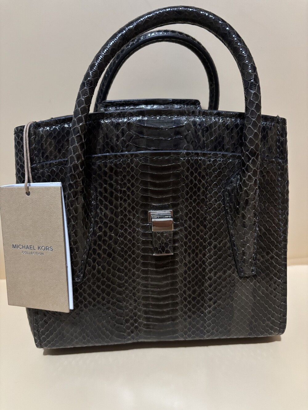 Michael Kors Collection Black Snakeskin Handbag